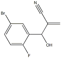 2-[(5-bromo-2-fluorophenyl)(hydroxy)methyl]prop-2-enenitrile Struktur