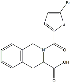 2-[(5-bromothiophen-2-yl)carbonyl]-1,2,3,4-tetrahydroisoquinoline-3-carboxylic acid Struktur