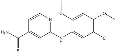 2-[(5-chloro-2,4-dimethoxyphenyl)amino]pyridine-4-carbothioamide Struktur