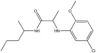 2-[(5-chloro-2-methoxyphenyl)amino]-N-(pentan-2-yl)propanamide Struktur