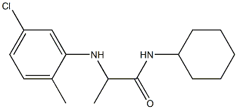 2-[(5-chloro-2-methylphenyl)amino]-N-cyclohexylpropanamide Struktur