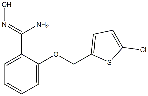 2-[(5-chlorothien-2-yl)methoxy]-N'-hydroxybenzenecarboximidamide Struktur