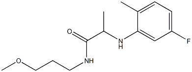 2-[(5-fluoro-2-methylphenyl)amino]-N-(3-methoxypropyl)propanamide Struktur