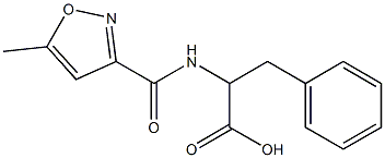 2-[(5-methyl-1,2-oxazol-3-yl)formamido]-3-phenylpropanoic acid Struktur