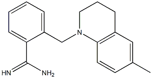 2-[(6-methyl-1,2,3,4-tetrahydroquinolin-1-yl)methyl]benzene-1-carboximidamide Struktur