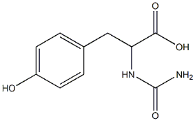 2-[(aminocarbonyl)amino]-3-(4-hydroxyphenyl)propanoic acid Struktur