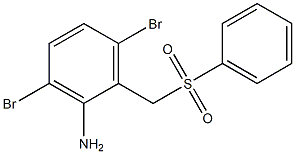 2-[(benzenesulfonyl)methyl]-3,6-dibromoaniline Struktur