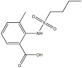 2-[(butylsulfonyl)amino]-3-methylbenzoic acid Struktur