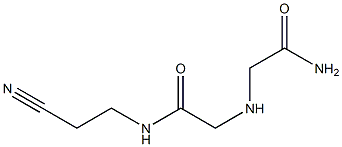 2-[(carbamoylmethyl)amino]-N-(2-cyanoethyl)acetamide Struktur