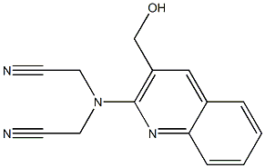 2-[(cyanomethyl)[3-(hydroxymethyl)quinolin-2-yl]amino]acetonitrile Struktur