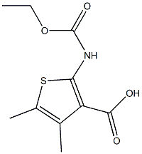 2-[(ethoxycarbonyl)amino]-4,5-dimethylthiophene-3-carboxylic acid Struktur