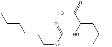 2-[(hexylcarbamoyl)amino]-4-methylpentanoic acid Struktur