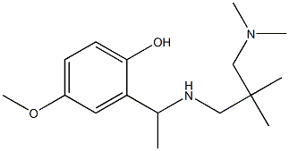 2-[1-({2-[(dimethylamino)methyl]-2-methylpropyl}amino)ethyl]-4-methoxyphenol Struktur