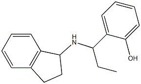 2-[1-(2,3-dihydro-1H-inden-1-ylamino)propyl]phenol Struktur