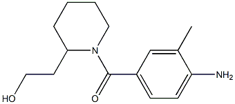 2-[1-(4-amino-3-methylbenzoyl)piperidin-2-yl]ethanol Struktur