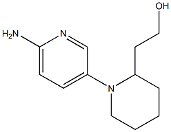 2-[1-(6-aminopyridin-3-yl)piperidin-2-yl]ethan-1-ol Struktur