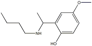 2-[1-(butylamino)ethyl]-4-methoxyphenol Struktur