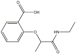 2-[1-(ethylcarbamoyl)ethoxy]benzoic acid Struktur