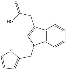 2-[1-(thiophen-2-ylmethyl)-1H-indol-3-yl]acetic acid Struktur