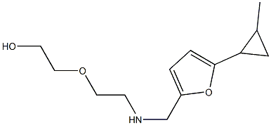 2-[2-({[5-(2-methylcyclopropyl)furan-2-yl]methyl}amino)ethoxy]ethan-1-ol Struktur