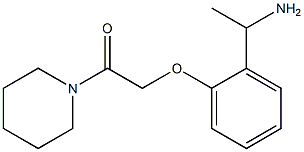 2-[2-(1-aminoethyl)phenoxy]-1-(piperidin-1-yl)ethan-1-one Struktur