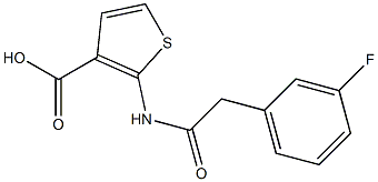 2-[2-(3-fluorophenyl)acetamido]thiophene-3-carboxylic acid Struktur