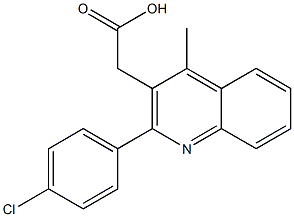 2-[2-(4-chlorophenyl)-4-methylquinolin-3-yl]acetic acid Struktur