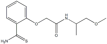 2-[2-(aminocarbonothioyl)phenoxy]-N-(2-methoxy-1-methylethyl)acetamide Struktur