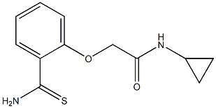 2-[2-(aminocarbonothioyl)phenoxy]-N-cyclopropylacetamide Struktur