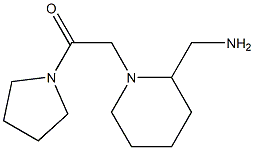 2-[2-(aminomethyl)piperidin-1-yl]-1-(pyrrolidin-1-yl)ethan-1-one Struktur