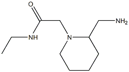 2-[2-(aminomethyl)piperidin-1-yl]-N-ethylacetamide Struktur