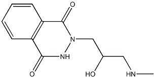 2-[2-hydroxy-3-(methylamino)propyl]-1,2,3,4-tetrahydrophthalazine-1,4-dione Struktur