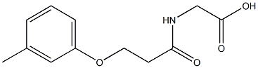 2-[3-(3-methylphenoxy)propanamido]acetic acid Struktur