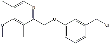 2-[3-(chloromethyl)phenoxymethyl]-4-methoxy-3,5-dimethylpyridine Struktur