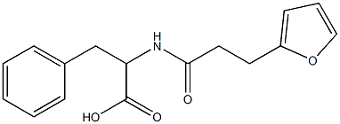 2-[3-(furan-2-yl)propanamido]-3-phenylpropanoic acid Struktur