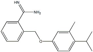 2-[3-methyl-4-(propan-2-yl)phenoxymethyl]benzene-1-carboximidamide Struktur