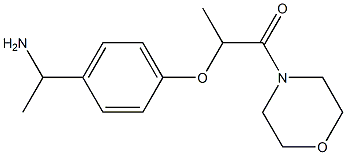 2-[4-(1-aminoethyl)phenoxy]-1-(morpholin-4-yl)propan-1-one Struktur