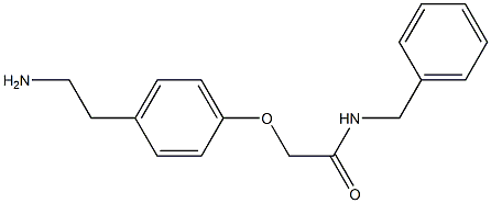 2-[4-(2-aminoethyl)phenoxy]-N-benzylacetamide Struktur