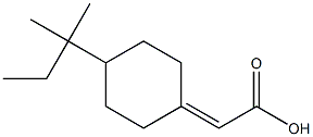 2-[4-(2-methylbutan-2-yl)cyclohexylidene]acetic acid Struktur