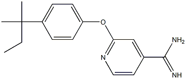 2-[4-(2-methylbutan-2-yl)phenoxy]pyridine-4-carboximidamide Struktur