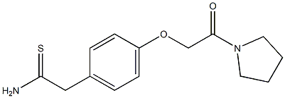 2-[4-(2-oxo-2-pyrrolidin-1-ylethoxy)phenyl]ethanethioamide Struktur