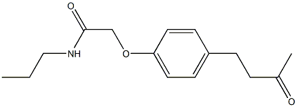 2-[4-(3-oxobutyl)phenoxy]-N-propylacetamide Struktur