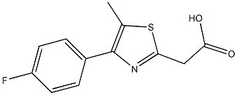 2-[4-(4-fluorophenyl)-5-methyl-1,3-thiazol-2-yl]acetic acid Struktur