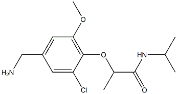 2-[4-(aminomethyl)-2-chloro-6-methoxyphenoxy]-N-(propan-2-yl)propanamide Struktur