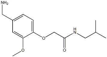 2-[4-(aminomethyl)-2-methoxyphenoxy]-N-isobutylacetamide Struktur