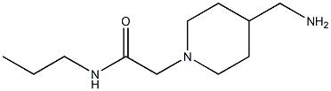 2-[4-(aminomethyl)piperidin-1-yl]-N-propylacetamide Struktur