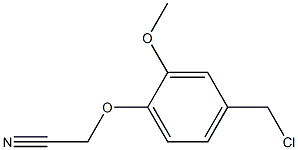 2-[4-(chloromethyl)-2-methoxyphenoxy]acetonitrile Struktur