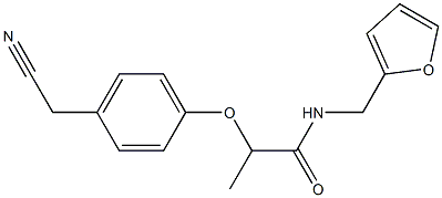 2-[4-(cyanomethyl)phenoxy]-N-(furan-2-ylmethyl)propanamide Struktur