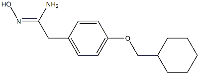 2-[4-(cyclohexylmethoxy)phenyl]-N'-hydroxyethanimidamide Struktur