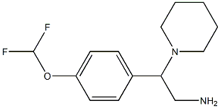 2-[4-(difluoromethoxy)phenyl]-2-piperidin-1-ylethanamine Struktur